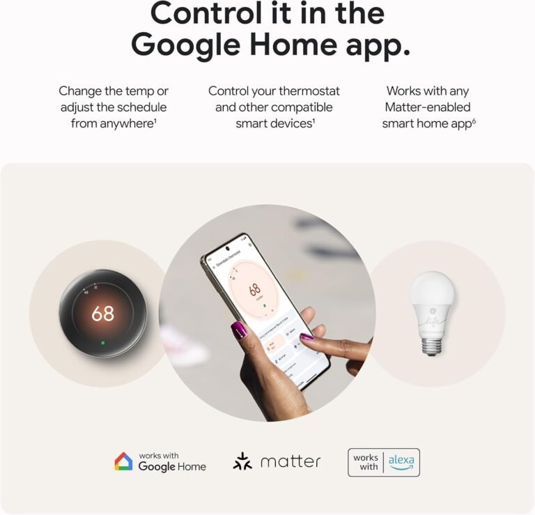 Google Nest Learning Thermostat mounted on a wall